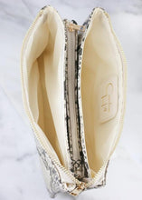 Load image into Gallery viewer, Cross-body Snake Shimmer Periwinkle