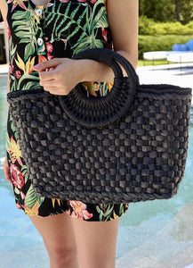 Woven Straw Handbag