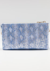 Cross-body Snake Shimmer Periwinkle