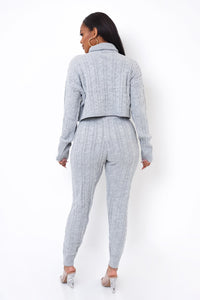 Two Piece Sweater Pants Set